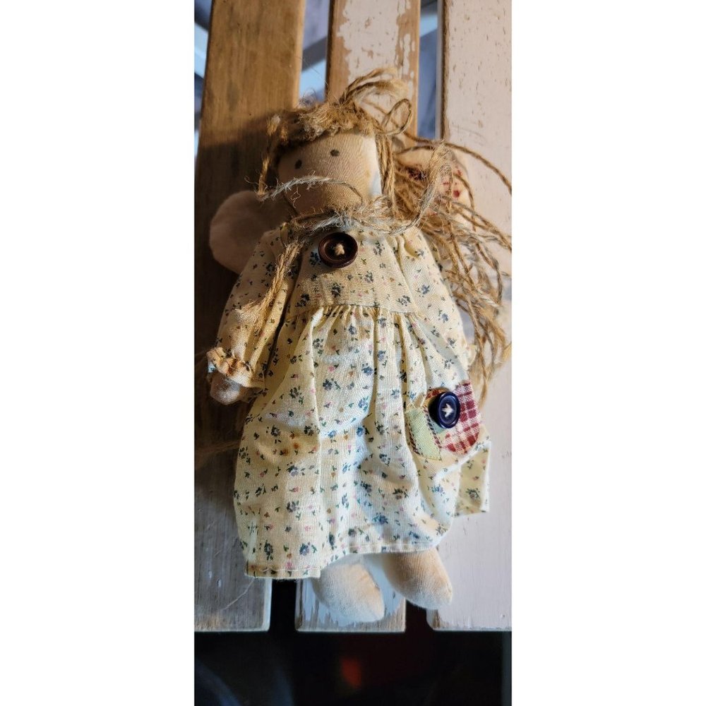 world bazaars angel girl rugged doll heart decor d